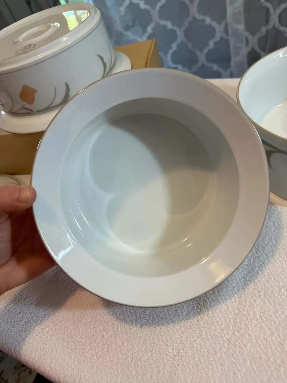 Dansk Tivoli Belles Fleurs 2 Quart Covered Casserole & Serving Bowls Set